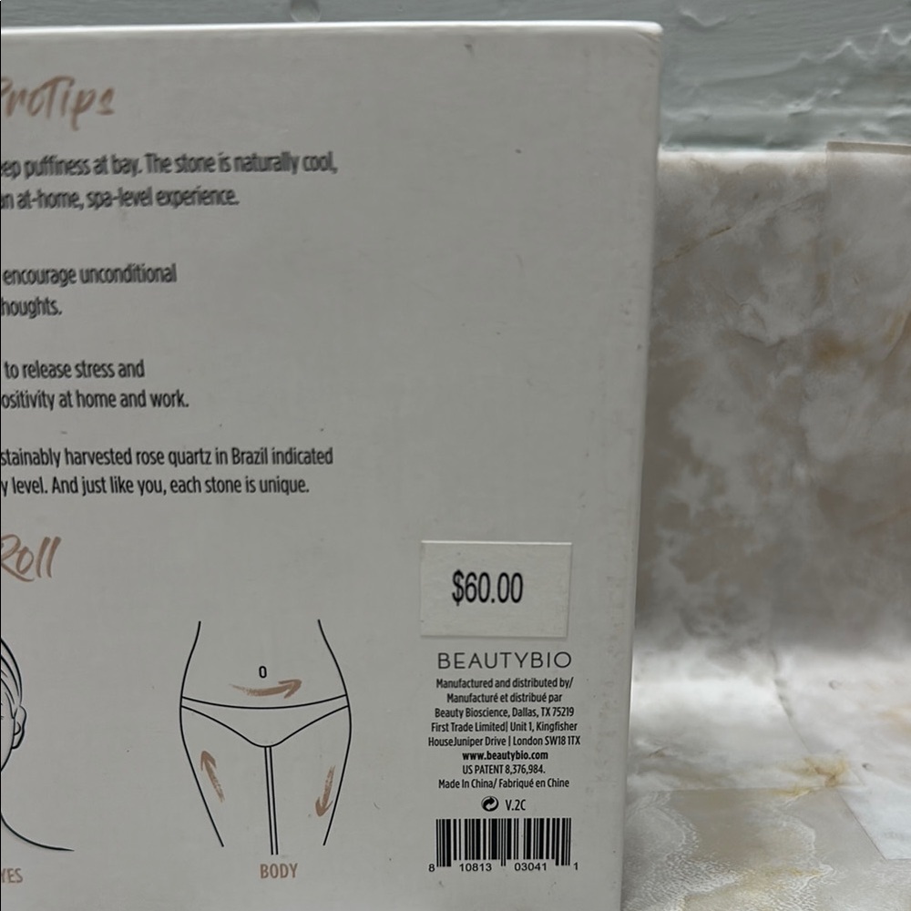 BEAUTYBIO‎ Rose Quartz Face-Body Roller Stone for De-Puffing and Stress Relief - Picture 3 of 5